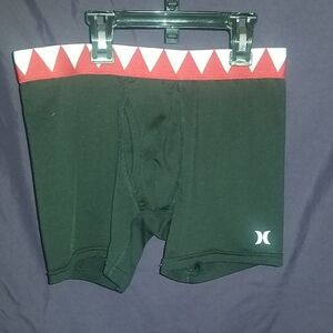 Hurley Black Boxer Briefs with Red and White Waistband